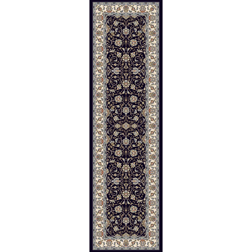 Dynamic Rugs 57120-3464 Ancient Garden 2.2 Ft. X 11 Ft. Finished Runner Rug in Blue/Ivory